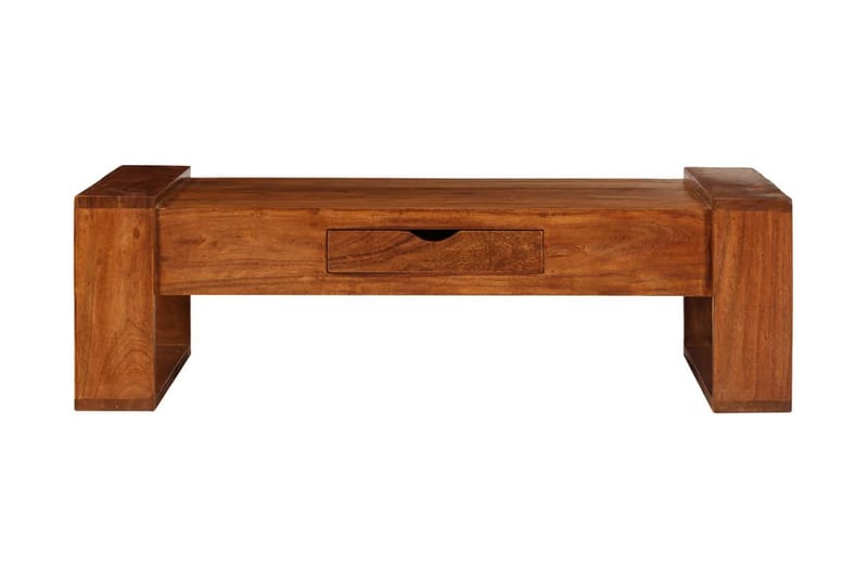 Soffbord massivt akaciaträ 100x50x30 cm brun - Valnötsbrun - Möbler - Bord & matgrupper - Soffbord