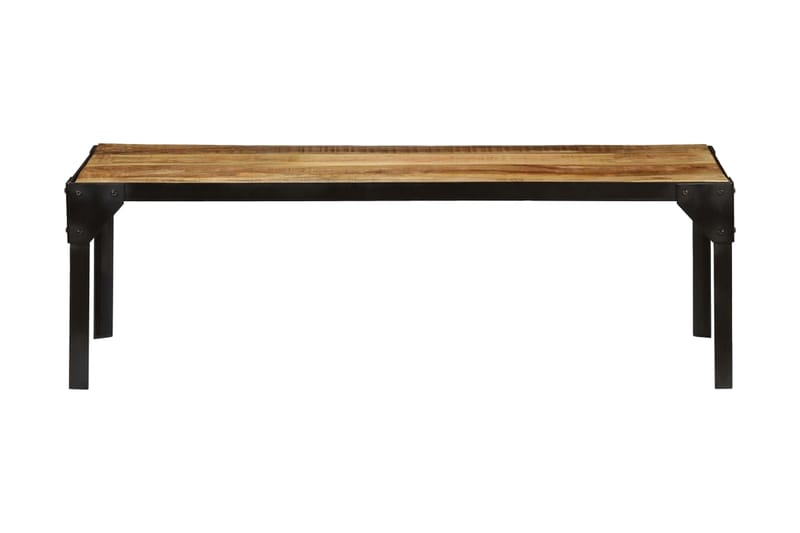 Soffbord massivt grovt mangoträ och stål 110 cm - Brun - Möbler - Bord & matgrupper - Soffbord