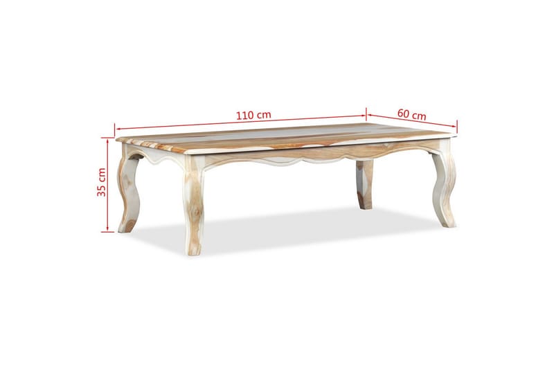Soffbord massivt sheeshamträ 110x60x35 cm - Brun - Möbler - Bord & matgrupper - Soffbord