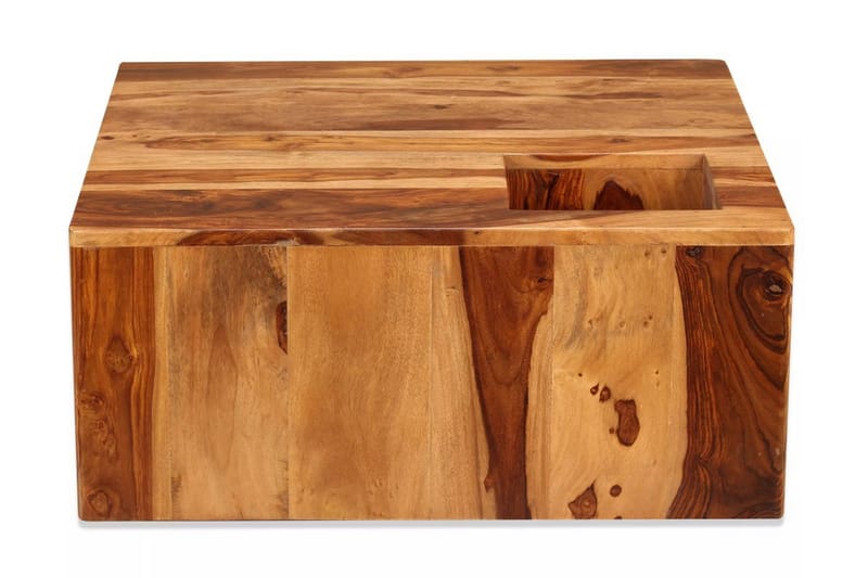 Soffbord massivt sheshamträ 70x70x30 cm - Brun - Möbler - Bord & matgrupper - Soffbord