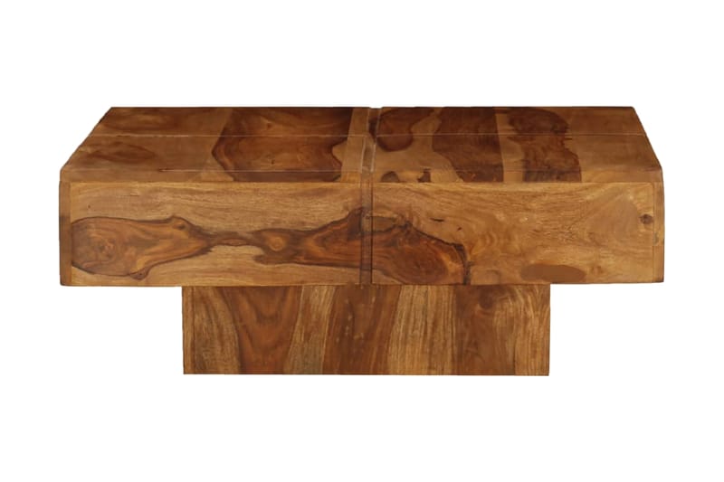 Soffbord massivt sheshamträ 80x80x30 cm - Valnötsbrun - Möbler - Bord & matgrupper - Soffbord