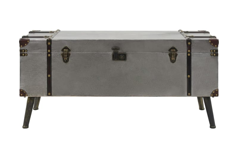 Soffbord MDF och aluminium 102x51x47,5 cm - Silver - Möbler - Bord & matgrupper - Soffbord