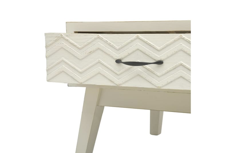 Soffbord med 2 lådor sniderier grå 110x50x40 cm trä - Grå - Möbler - Bord & matgrupper - Soffbord