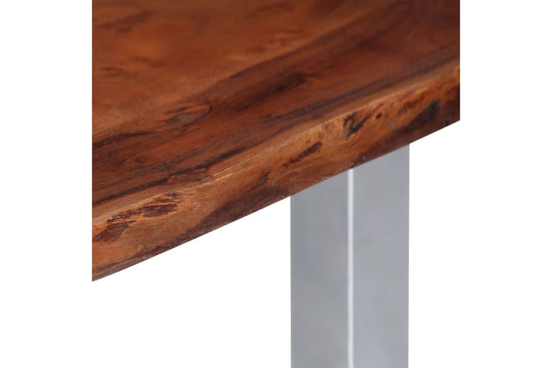 Soffbord med levande kanter 115x60x40 cm massivt akaciaträ - Brun - Möbler - Bord - Soffbord