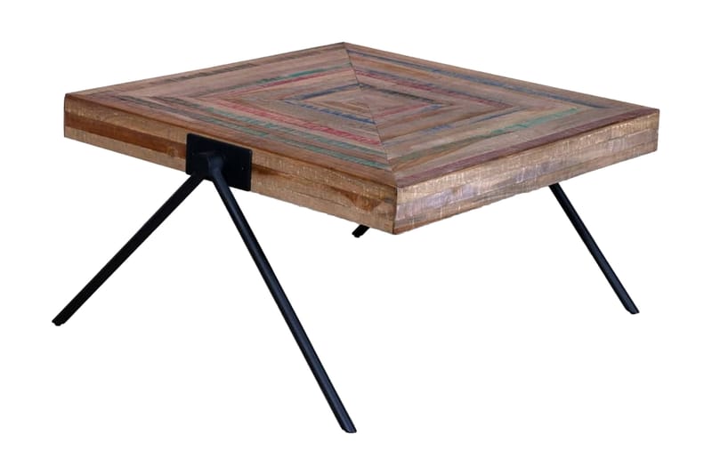 Soffbord med V-formade ben återvunnen teak - Brun - Möbler - Bord & matgrupper - Soffbord