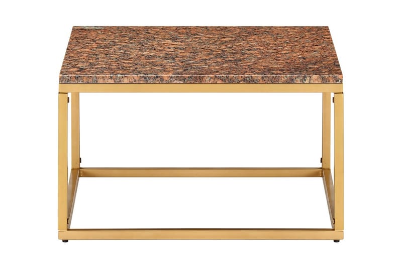 Soffbord röd 60x60x35 cm äkta sten med marmorstruktur - Röd - Möbler - Bord & matgrupper - Soffbord