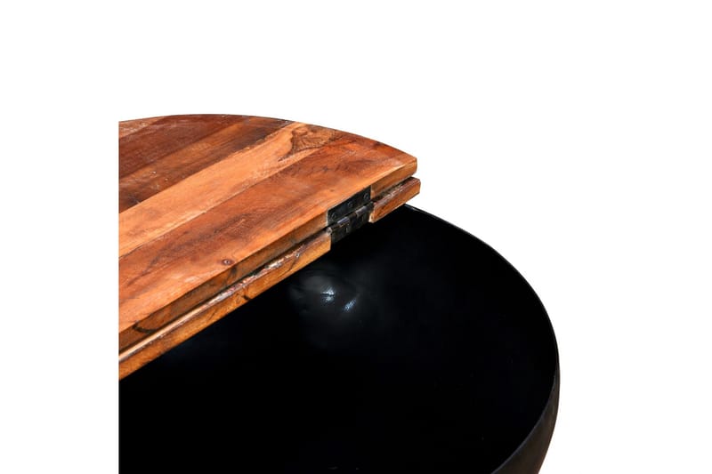 Soffbord set 2 st massivt återvunnet trä svart skålformad - Svart - Möbler - Bord & matgrupper - Soffbord
