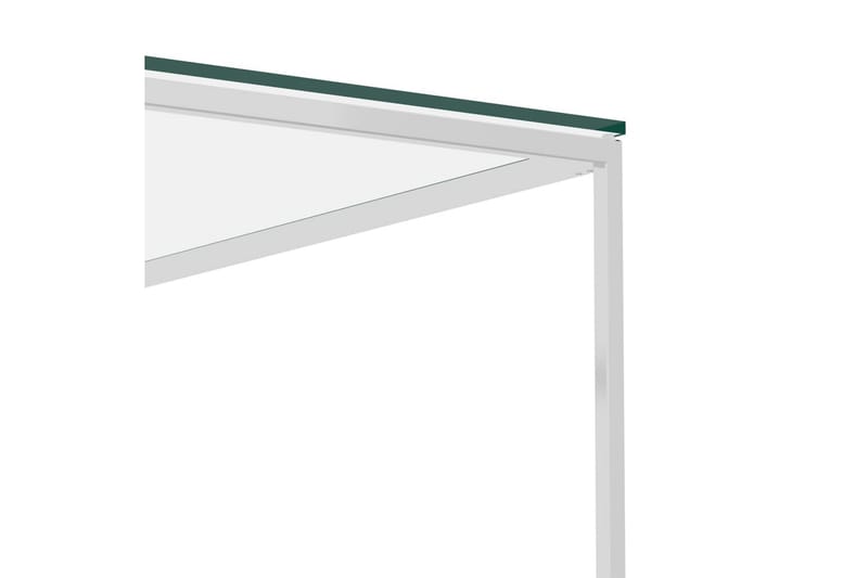 Soffbord silver 50x50x43 cm rostfritt stål och glas - Silver - Möbler - Bord & matgrupper - Soffbord