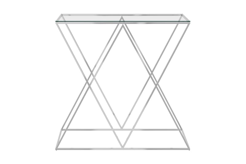 Soffbord silver 55x55x55 cm rostfritt stål och glas - Silver - Möbler - Bord & matgrupper - Avlastningsbord - Konsolbord & sidobord