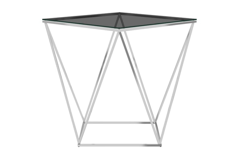 Soffbord silver och svart 50x50x55 cm rostfritt stål - Silver - Möbler - Bord & matgrupper - Soffbord