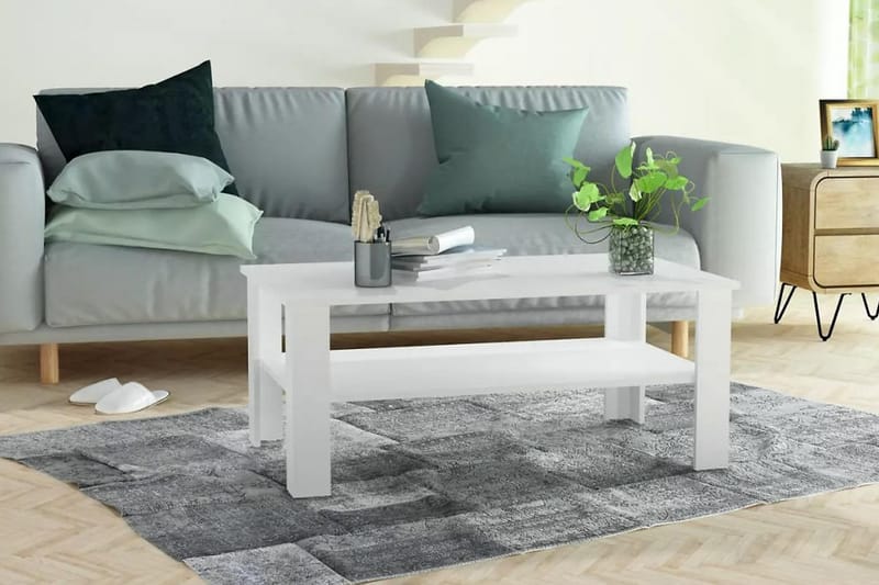 Soffbord spånskiva 100x59x42 cm vit - Vit - Möbler - Bord & matgrupper - Soffbord