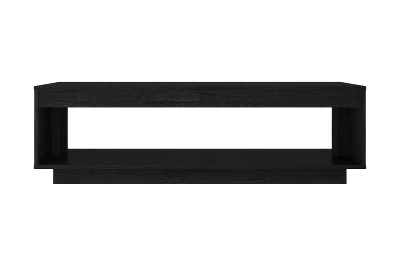 Soffbord svart 110x50x33,5 cm massiv furu - Svart - Möbler - Bord & matgrupper - Soffbord