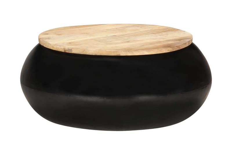 Soffbord svart 68x68x30 cm massivt mangoträ - Brun - Möbler - Bord & matgrupper - Soffbord