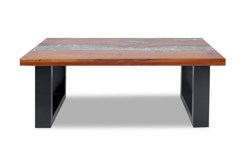 Soffbord teakträ harts 100x50 cm - Brun - Möbler - Bord & matgrupper - Soffbord