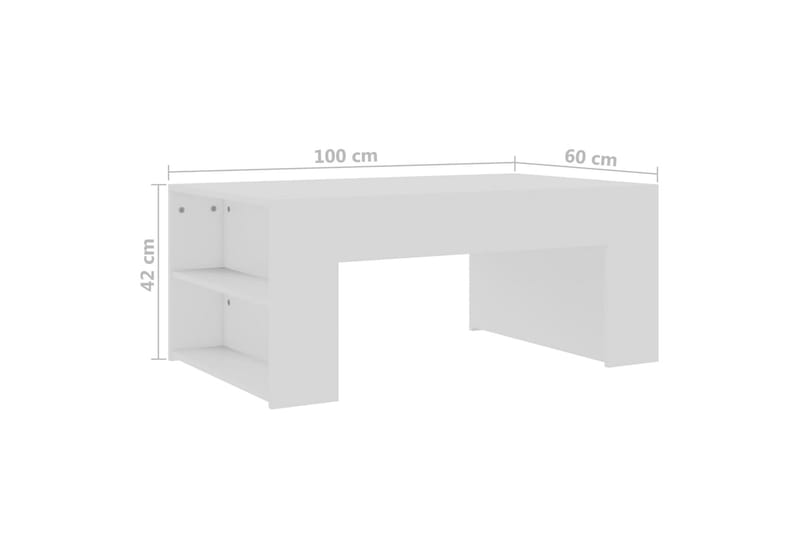 Soffbord vit 100x60x42 cm spånskiva - Vit - Möbler - Bord & matgrupper - Soffbord