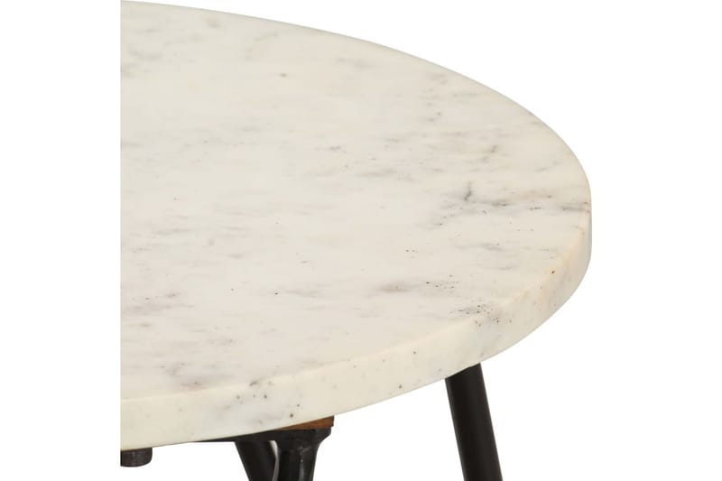Soffbord vit 40x40x40 cm äkta sten med marmorstruktur - Vit - Möbler - Bord & matgrupper - Soffbord