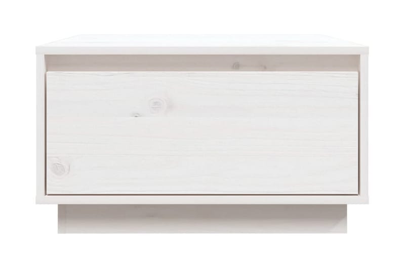 Soffbord vit 55x56x32 cm massiv furu - Vit - Möbler - Säng - Kontinentalsäng