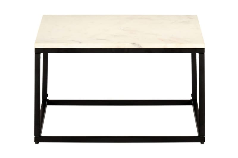 Soffbord vit 60x60x35 cm äkta sten med marmorstruktur - Vit - Möbler - Bord & matgrupper - Soffbord