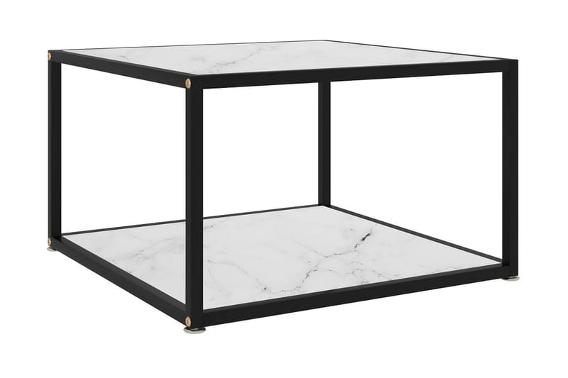 Soffbord vit 60x60x35 cm härdat glas - Vit - Möbler - Bord & matgrupper - Soffbord