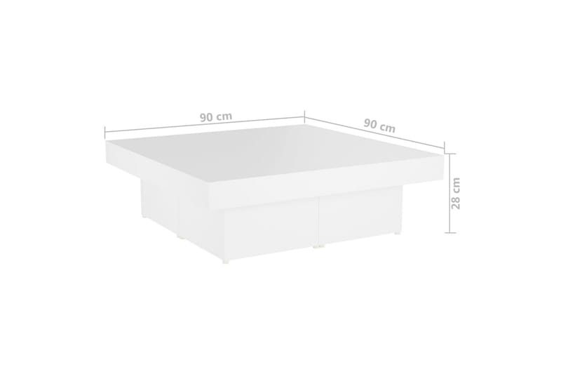 Soffbord vit 90x90x28 cm spånskiva - Vit - Möbler - Bord & matgrupper - Soffbord