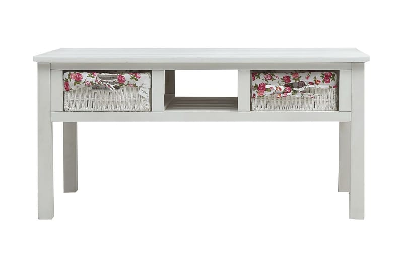 Soffbord vit 99,5x60x48 cm trä - Vit - Möbler - Bord & matgrupper - Soffbord
