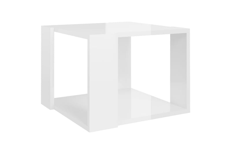 Soffbord vit högglans 40x40x30 cm spånskiva - Vit - Möbler - Bord & matgrupper - Soffbord
