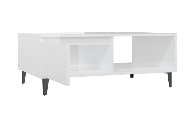 Soffbord vit högglans 90x60x35 cm spånskiva - Vit - Möbler - Bord & matgrupper - Soffbord