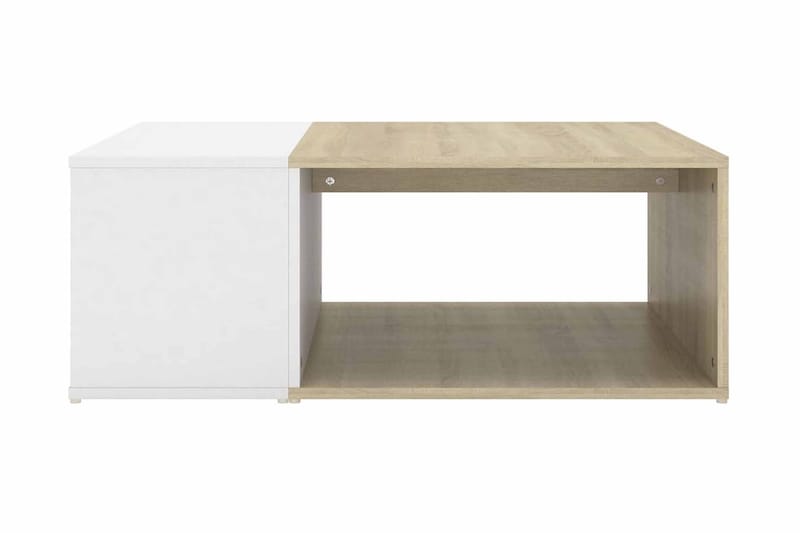 Soffbord vit och sonoma-ek 90x67x33 cm spånskiva - Vit - Möbler - Bord & matgrupper - Soffbord