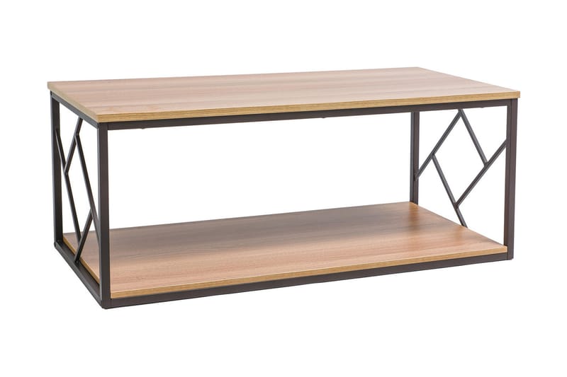Tablonal Soffbord 111 cm med Förvaring Hylla - Natur/Svart - Möbler - Bord & matgrupper - Soffbord
