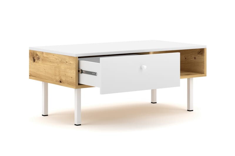 Tazeh Soffbord 90 cm - Natur|Vit - Möbler - Bord & matgrupper - Soffbord