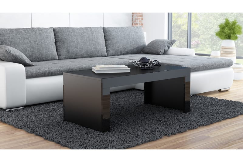 Tessiac Soffbord 120 cm - Svart/Svart Högglans - Möbler - Tv-möbler & mediamöbler - TV-bänk & mediabänk