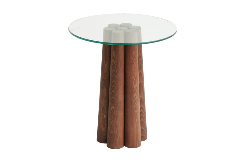 Tjadhunt Soffbord 50 cm - Valnöt/Glas - Möbler - Bord & matgrupper - Soffbord
