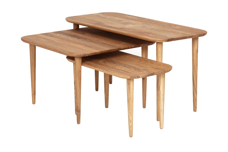 Trioras Satsbord 100 cm 3 Bord - Oljad Ek - Möbler - Bord & matgrupper - Avlastningsbord & sidobord - Satsbord