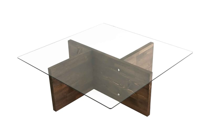 Walkum Soffbord 90 cm - Valnöt/Glas - Möbler - Bord & matgrupper - Soffbord