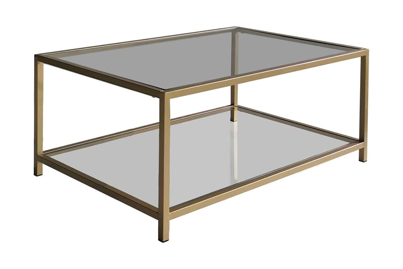 Wickaren Soffbord 90 cm - Guld/Glas - Möbler - Bord & matgrupper - Soffbord