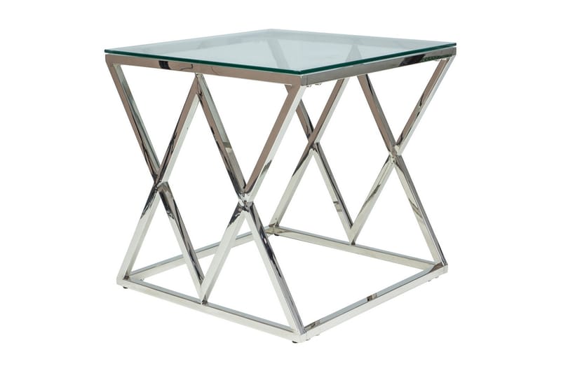 Zegna Soffbord 55 cm - Glas/Silver - Möbler - Bord & matgrupper - Soffbord