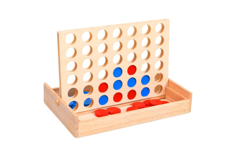 Spel 4-i-rad 24x15x4 cm massiv trä - Möbler - Bord & matgrupper - Spelbord - Brädspelsbord
