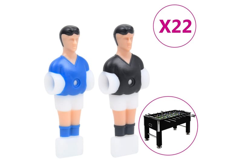 Spelare för fotbollsbord med 12,7 mm stavar 22 delar - Möbler - Bord & matgrupper - Spelbord - Fotbollsbord