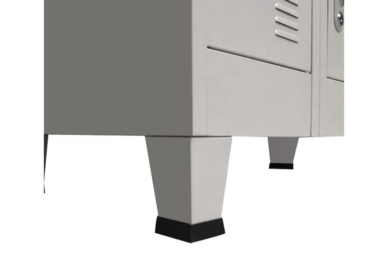 Klädskåp med 18 fack metall 90x40x180 cm - Grå - Möbler - Förvaring - Förvaringsskåp