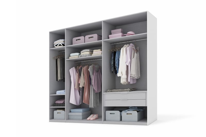 Bonnye Garderob 250 cm - Flerfärgad - Möbler - Förvaring - Garderober & garderobssystem