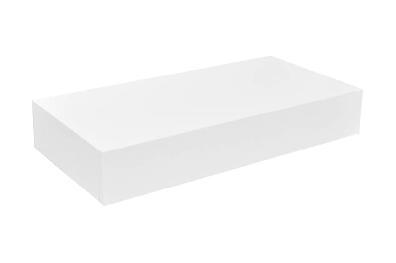 Svävande vägghyllor med lådor 2 st 48 cm vit - Vit - Möbler - Förvaring - Hylla