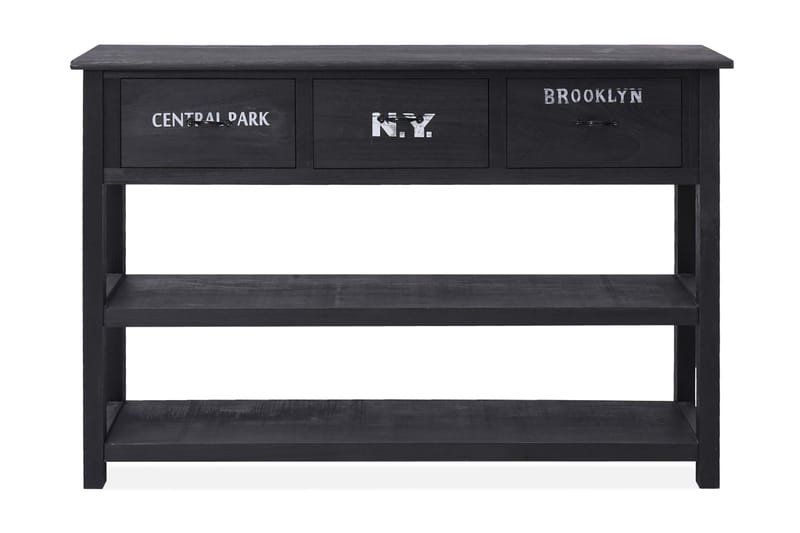 Skänk svart 115x30x76 cm trä - Svart - Möbler - Förvaring - Sideboard & skänk