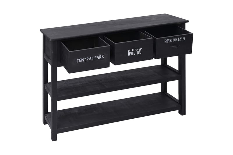 Skänk svart 115x30x76 cm trä - Svart - Möbler - Förvaring - Sideboard & skänk