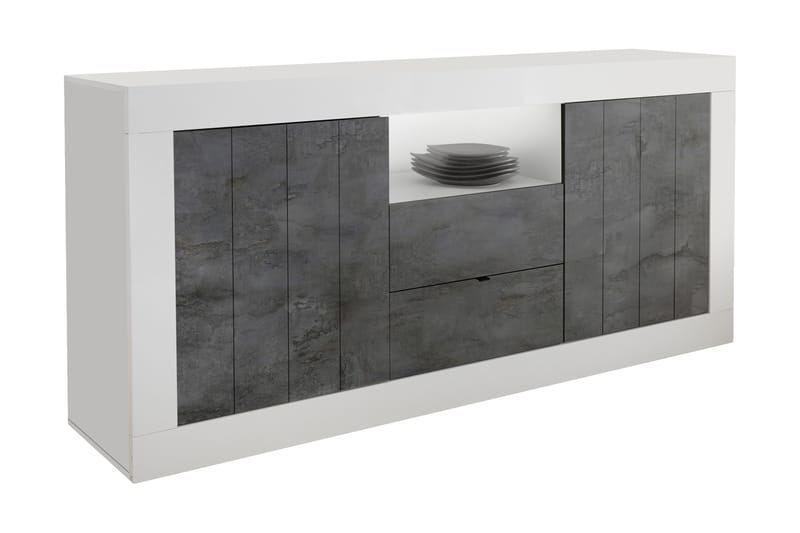 Urbino Skänk 184 cm - Gråmelerad/Vit - Möbler - Förvaring - Sideboard & skänk
