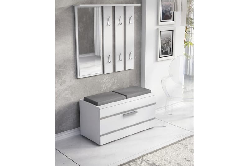 Opalina Hallmöbelset 85x35x180 cm - Vit - Möbler - Möbelset - Möbelset för kontor