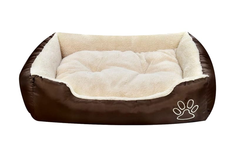 Hundbädd med vadderad kudde storlek XL - Beige - Möbler - Husdjursmöbler - Hundmöbler
