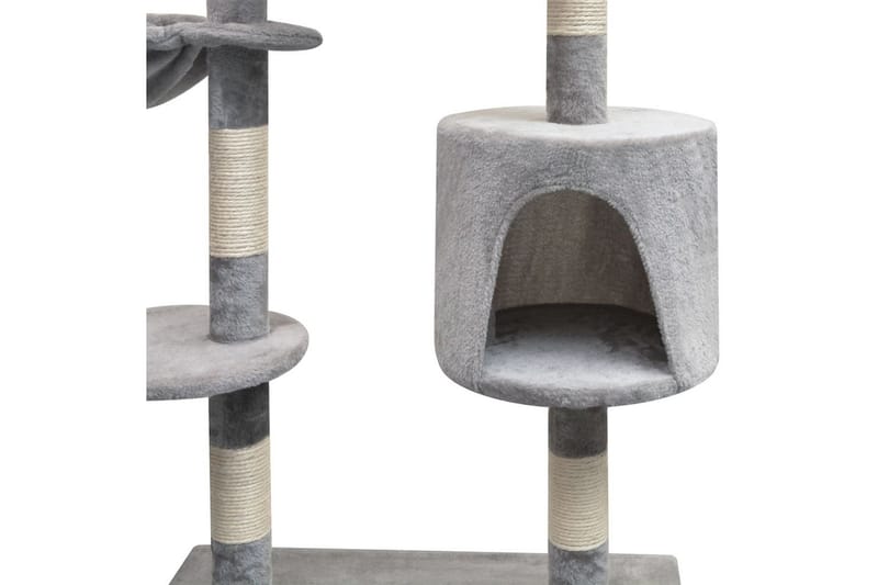 Klösträd med klöspelare och 125 cm grå - Grå - Möbler - Husdjursmöbler - Kattmöbler