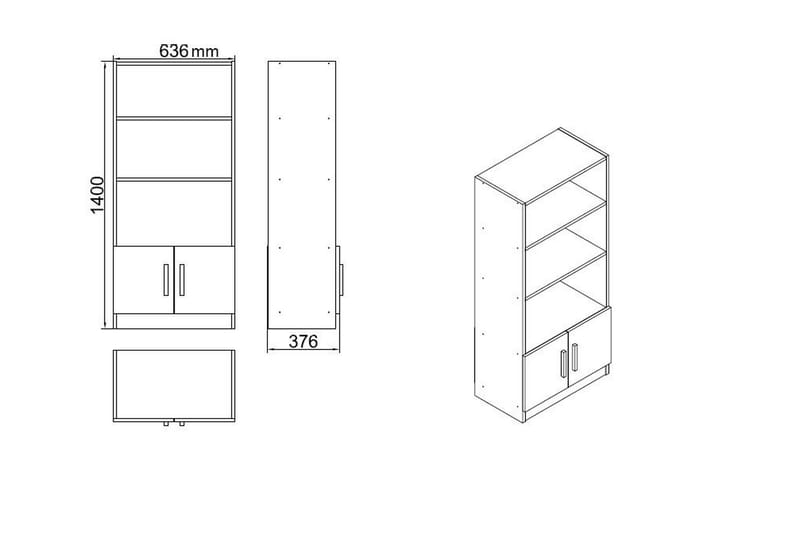 Belloch Möbelset Kontor - Teak/Antracit - Möbler - Möbelset - Möbelset för kontor