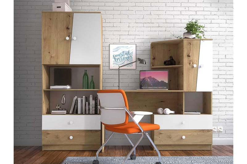 Möbelset för Kontor NERO - Natur/Vit - Möbler - Möbelset - Möbelset för kontor