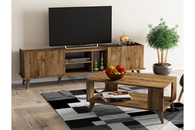 Aldeboarn Möbelset 34x180 cm - Valnöt - Möbler - Möbelset - Möbelset för vardagsrum